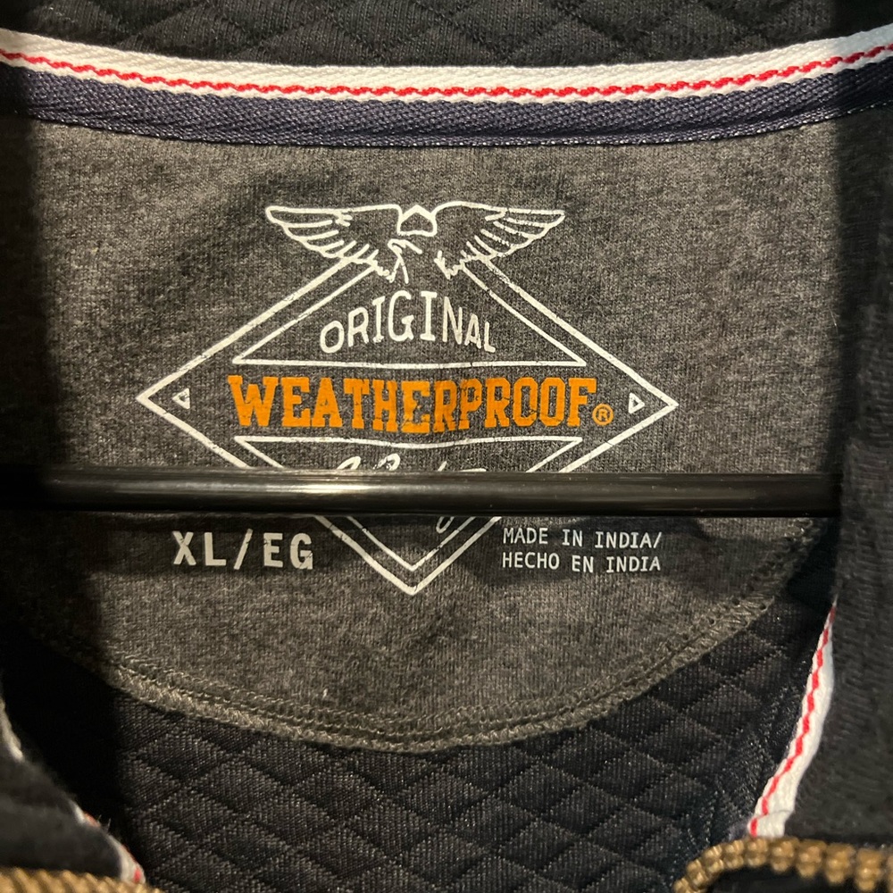 Weatherproof Men's Black Zip-Up Quilted Sweater - Picture 3 of 9